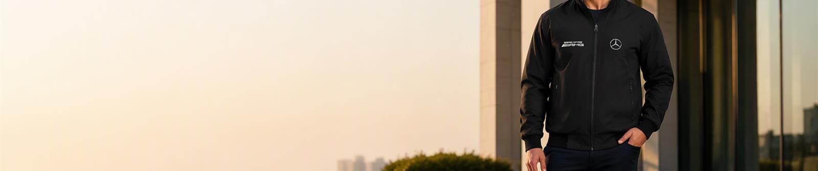 کاپشن بهاری مشکی مرسدس بنز