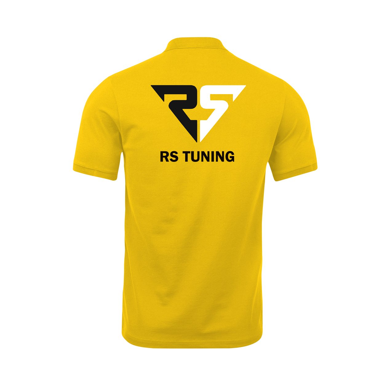 پولوشرت زرد RS Tuning با چاپ دو رنگ پشت