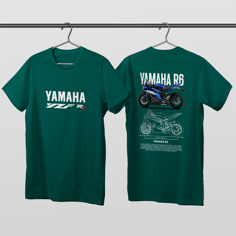 تیشرت پنبهای کله غازی یاماها YZF R6