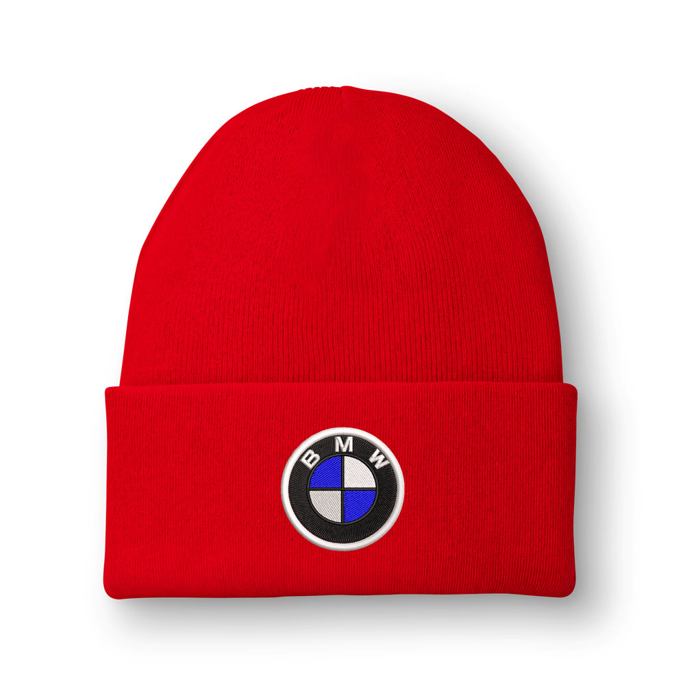 کلاه بافت قرمز BMW (گلدوزی)