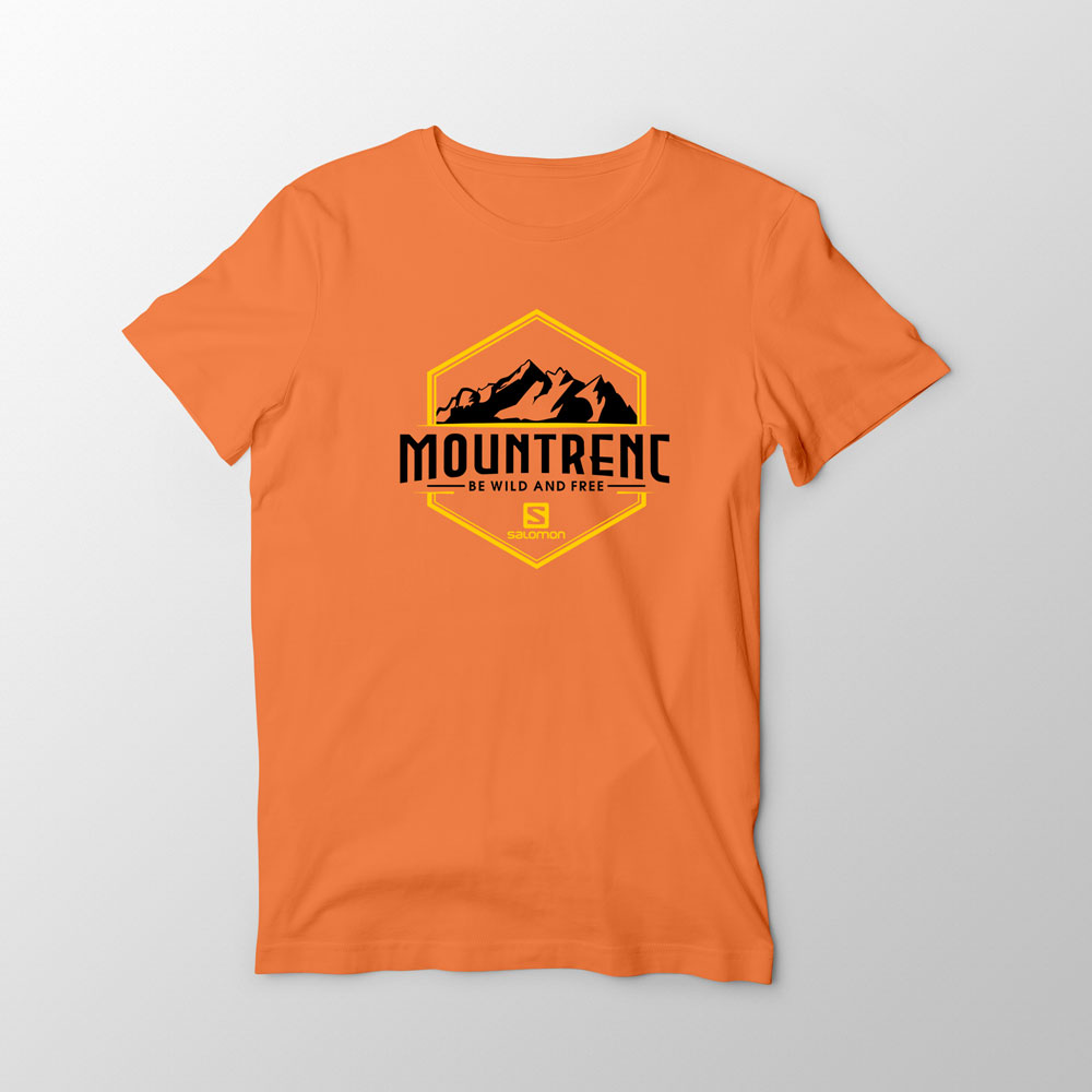 تیشرت پنبهای نارنجی کوهنوردی سالومون