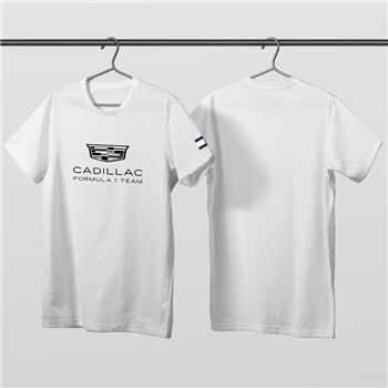 تیشرت پنبه ای سفید کادیلاک فرمول یک 2026	