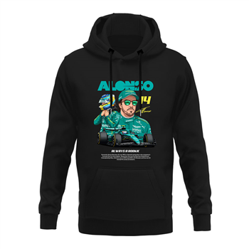 هودی پنبه ای مشکی فرناندو آلونسو