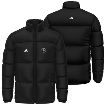 کاپشن پافر زمستانی مشکی مرسدس x آدیداس