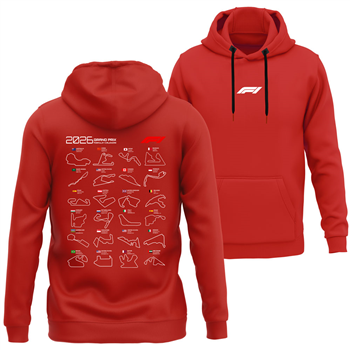 هودی پنبه ای قرمز فرمول وان 2026