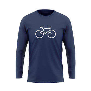 پیراهن آستین بلند آبی دوچرخه
