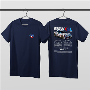 تیشرت پنبه ای سرمه ای BMW CSL