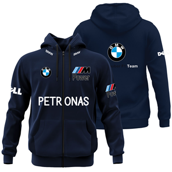 سویشرت زیپدار سرمه ای BMW MPower 