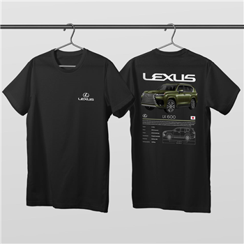 تیشرت پنبه ای مشکی لکسوس LX600