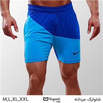 شلوارک پنبه ای مردانه آبی نایک