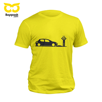 تیشرت پنبه ای زرد کف خواب