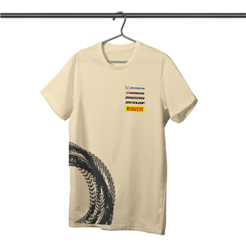 تیشرت پنبه ای کرمی تایر
