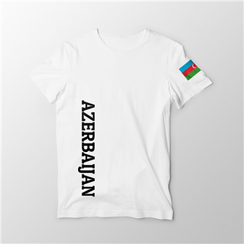 تیشرت سفید آذربایجان 