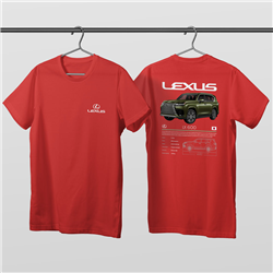 تیشرت پنبه ای قرمز لکسوس LX600