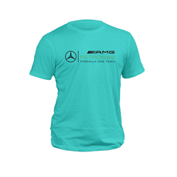 تیشرت پنبه‌ای فیروزه ای بنز petronas