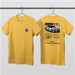 تیشرت پنبه ای زرد BMW CSL