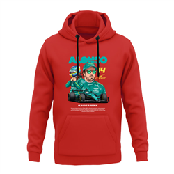 هودی پنبه ای قرمز فرناندو آلونسو