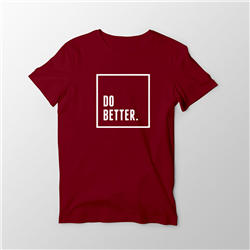 تیشرت پنبه ای زرشکی Do better