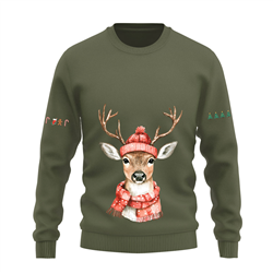 دورس پنبه ای یشمی گوزن کریسمس