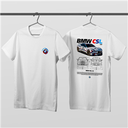 تیشرت پنبه ای سفید BMW CSL