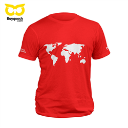 تیشرت قرمز world map