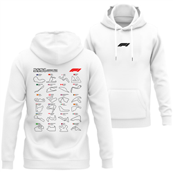 هودی پنبه ای سفید فرمول وان 2026