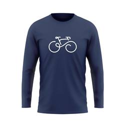 پیراهن آستین بلند آبی دوچرخه
