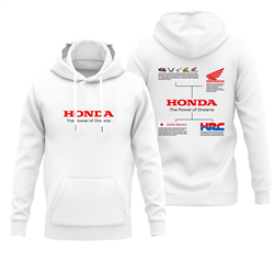 هودی پنبه ای سفید هوندا 