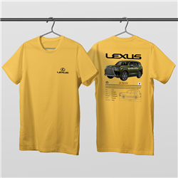 تیشرت پنبه ای زرد لکسوس LX600