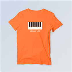 تیشرت نارنجی پنبه ای پیانو
