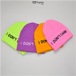 کلاه بافت زمستانی I DONT CARE