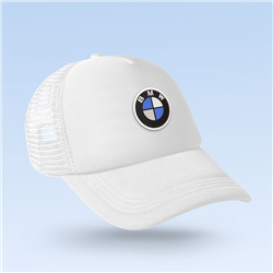 کلاه سفید پشت توری BMW(گلدوزی)