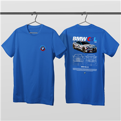 تیشرت پنبه ای آبی BMW CSL