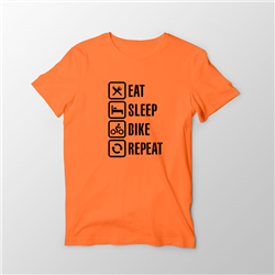 تیشرت نارنجی زندگی دوچرخه سوار