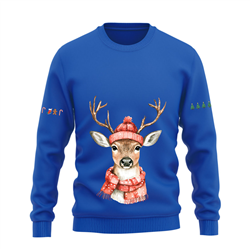 دورس پنبه ای آبی گوزن کریسمس