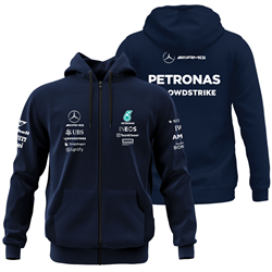 سویشرت زیپدار سرمه ای مرسدس فرمول یک 