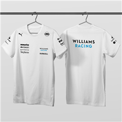 تیشرت پنبه ای سفید ویلیامز فرمول یک
