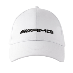 کلاه کتان سفید مرسدس AMG (گلدوزی)