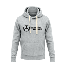 هودی پنبه‌ای طوسی ملانژ مرسدس بنز AMG