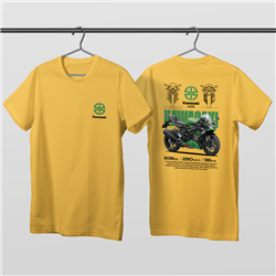 تیشرت پنبه ای زرد کاوازاکی نینجا ZX-6R
