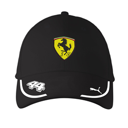 کلاه کتان مشکی لوئیس همیلتون فراری 2026 (گلدوزی)