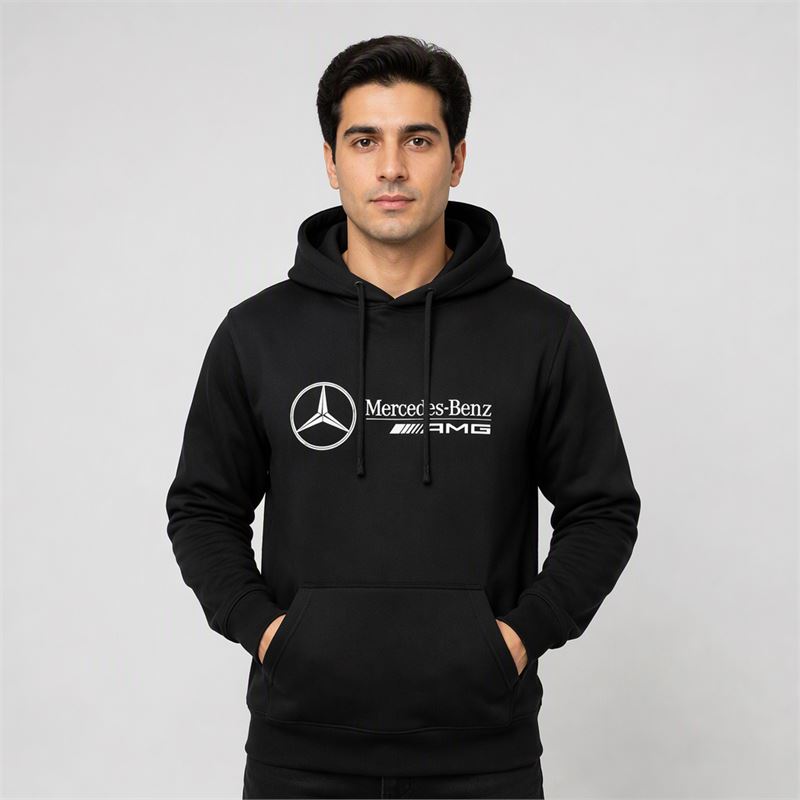 تن خور هودی پنبه‌ای مشکی بنز AMG
