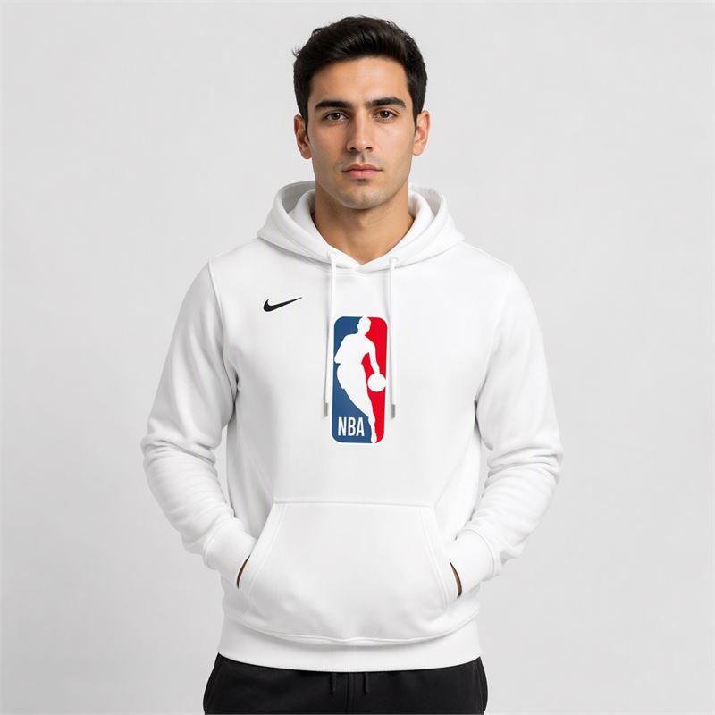 تن خور هودی پنبه‌ای رنگ سفید NBA