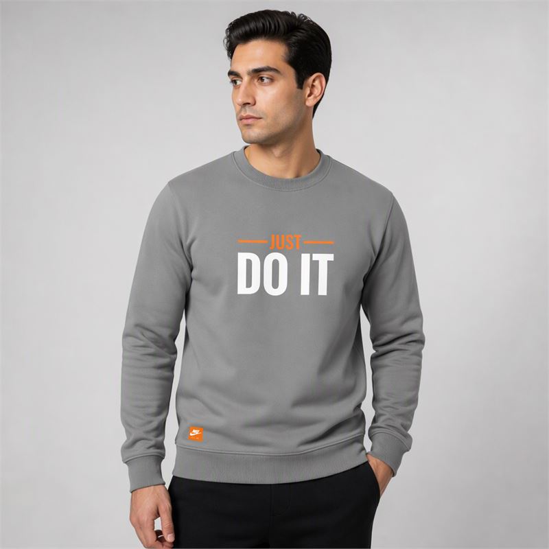 تن خور دورس پنبه‌ای طوسی نایکی Just Do IT