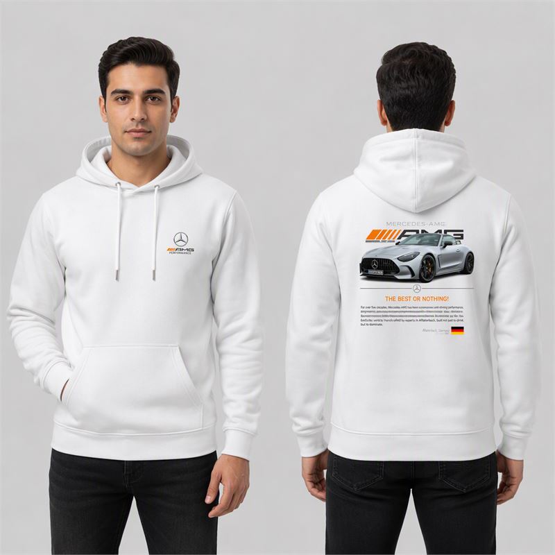 تن خور هودی پنبهای رنگ سفید BENZ VIP