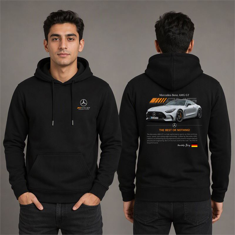 تن خور هودی پنبه‌ای رنگ مشکی BENZ VIP