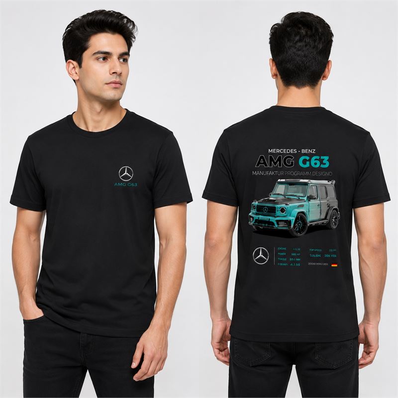 تن خور تیشرت پنبه ای مشکی بنز g class