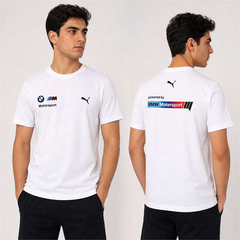 تن خور تیشرت پنبه ای سفید bmw motorsport