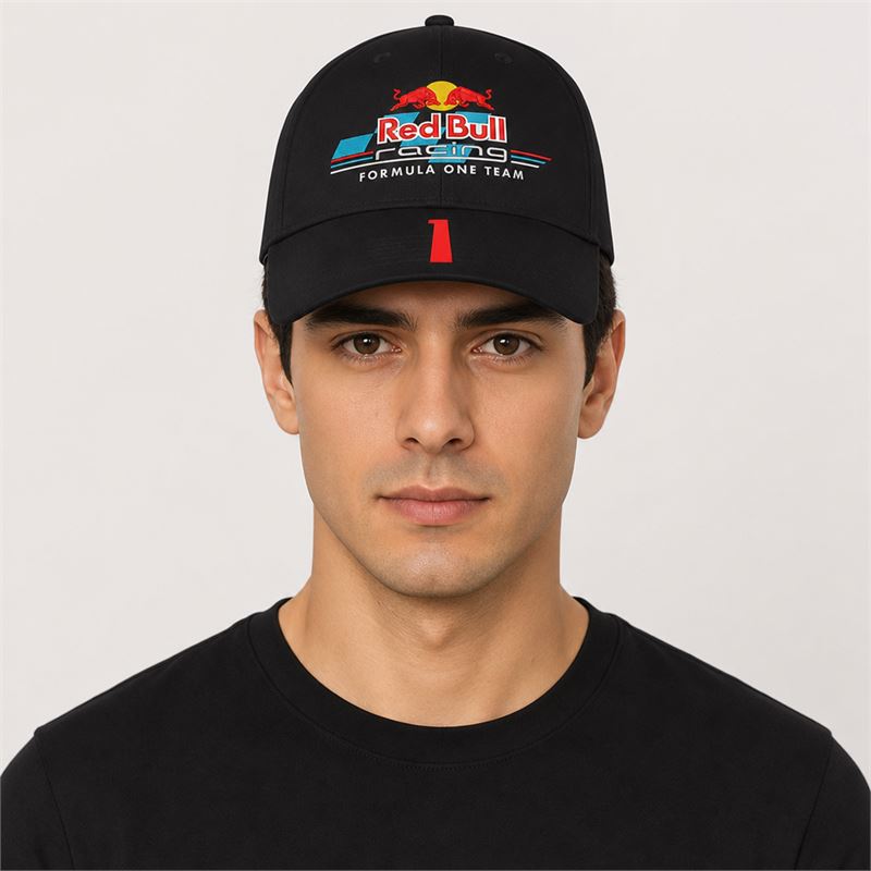 تن خور کلاه کتان مشکی ردبول Max Verstappen (گلدوزی)