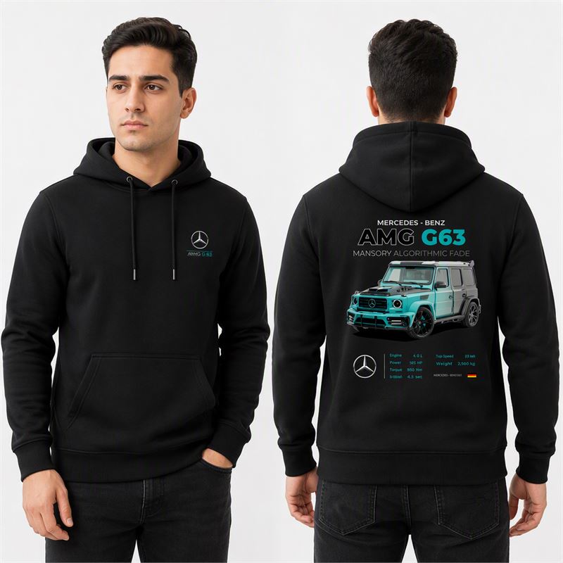 تن خور هودی پنبهای مشکی بنز g class